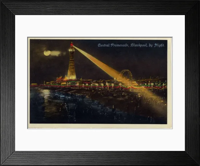 Framed Print : Central Promenade at Night, Blackpool, Lancashire Framed Print : Central Promenade at Night, Blackpool, Lancashire