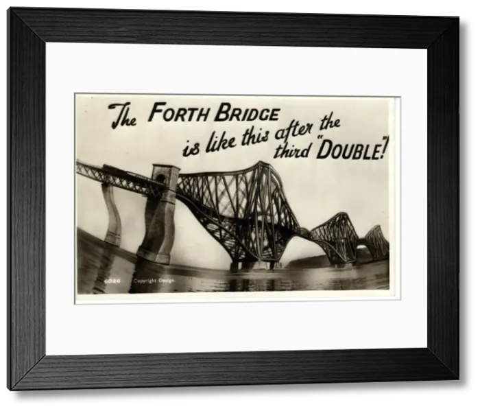 Framed Print : Drunken View, The Forth Bridge, Midlothian Framed Print : Drunken View, The Forth Bridge, Midlothian