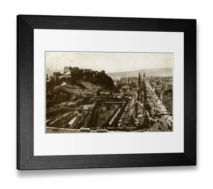 Framed Print : The Castle & Princes Street, Edinburgh, Midlothian Framed Print : The Castle & Princes Street, Edinburgh, Midlothian