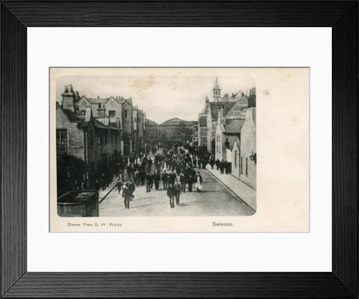 Framed Print : Dinner Time, Great Western Railway Works, Wiltshire Framed Print : Dinner Time, Great Western Railway Works, Wiltshire