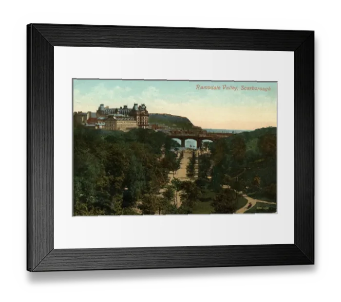 Framed Print : Ramsdale Valley & The Grand Hotel, Scarborough, Yorkshire Framed Print : Ramsdale Valley & The Grand Hotel, Scarborough, Yorkshire