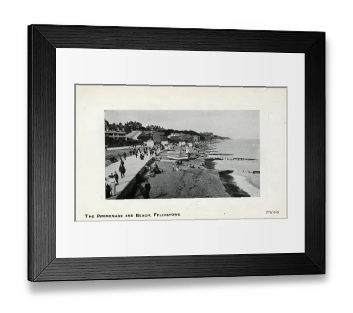 Framed Print : The Promenade & Beach, Felixstowe, Suffolk Framed Print : The Promenade & Beach, Felixstowe, Suffolk