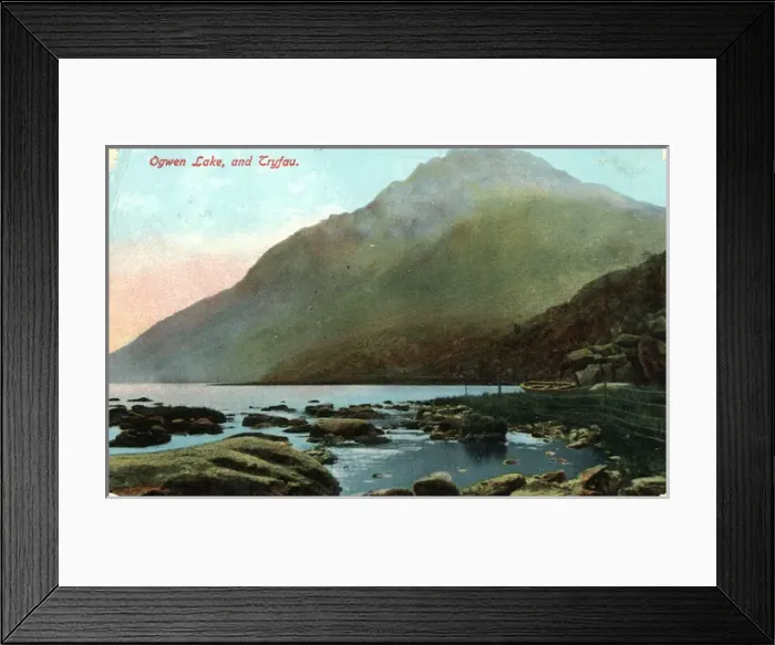 Framed Print : Ogwen Lake & Tryfan Mountain, Snowdonia, Glamorgan Framed Print : Ogwen Lake & Tryfan Mountain, Snowdonia, Glamorgan