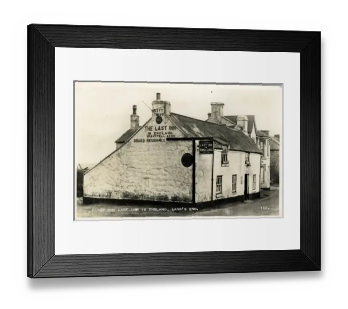 Framed Print : First & Last Inn in England, Lands End, Cornwall Framed Print : First & Last Inn in England, Lands End, Cornwall