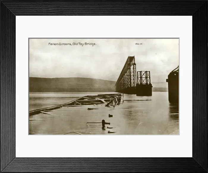 Framed Print : Fallen Girders, Tay Bridge, Aberdeenshire Framed Print : Fallen Girders, Tay Bridge, Aberdeenshire