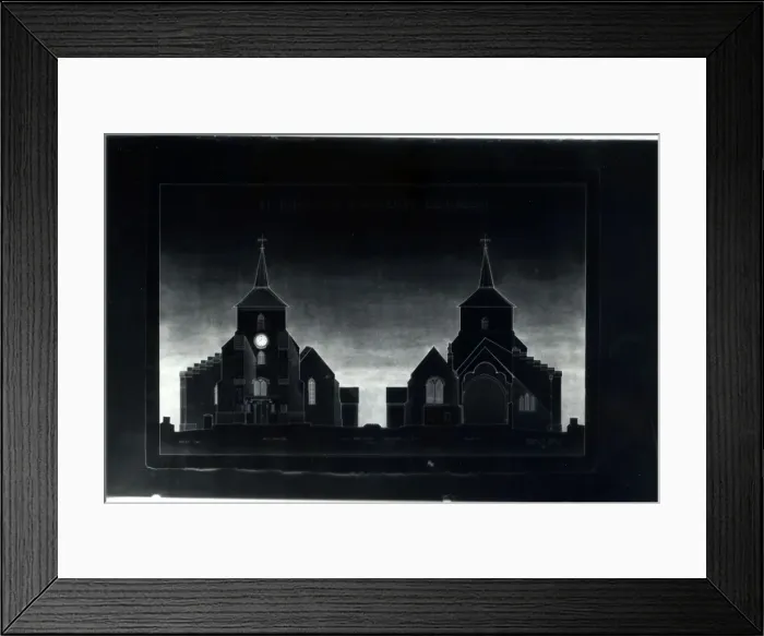 Framed Print : Architects Drawing - Plans for St John the Evangelist Churc Framed Print : Architects Drawing - Plans for St John the Evangelist Churc