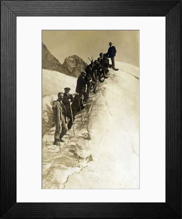 Framed Print : Edwardian Mountaineers