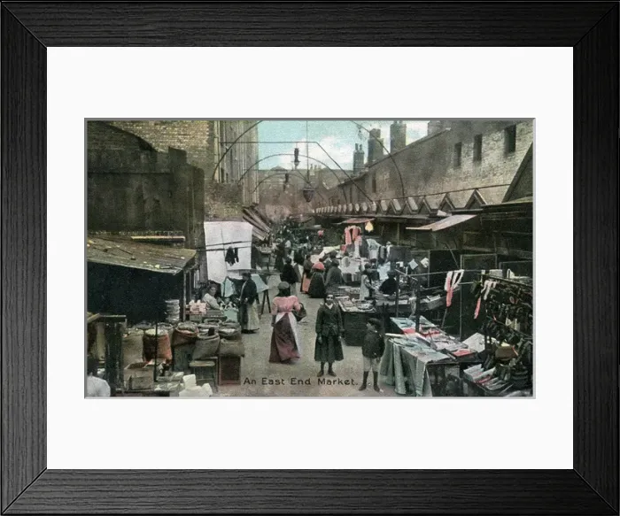Framed Print : An East End Market, London, London Framed Print : An East End Market, London, London