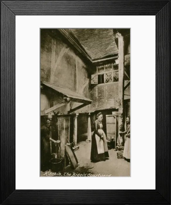 Framed Print : The Biggin Courtyard, Hitchin, Hertfordshire Framed Print : The Biggin Courtyard, Hitchin, Hertfordshire