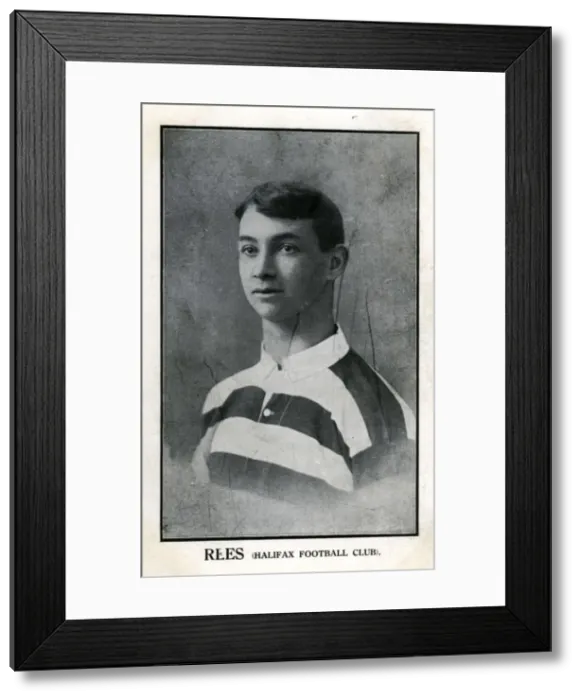 Framed Print : Footballer Rees, Halifax Football Club, Yorkshire Framed Print : Footballer Rees, Halifax Football Club, Yorkshire