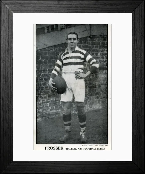 Framed Print : Footballer Prosser, Halifax NU Football Club, Yorkshire Framed Print : Footballer Prosser, Halifax NU Football Club, Yorkshire