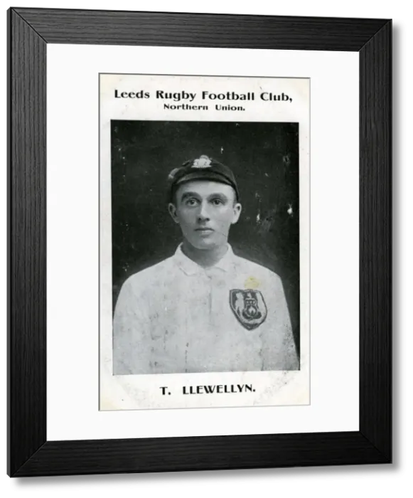 Framed Print : Footballer T Llewellyn, Leeds Rugby Football Club, Yorkshire Framed Print : Footballer T Llewellyn, Leeds Rugby Football Club, Yorkshire