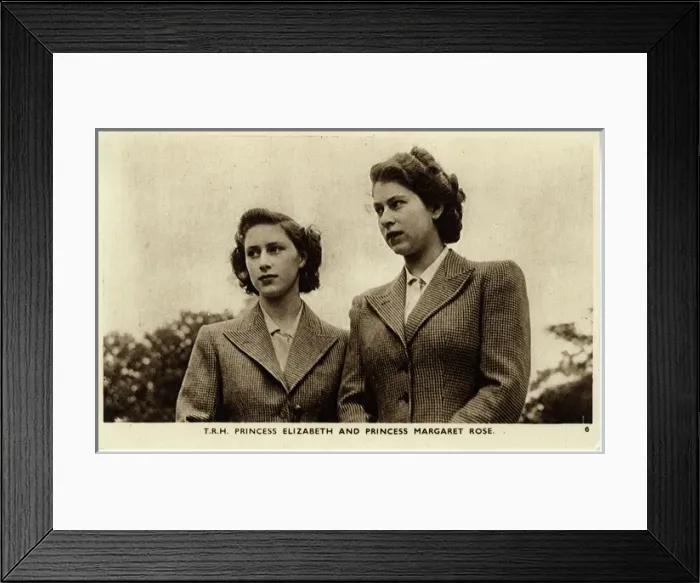 Framed Print : Their Royal Highnesses Princess Elizabeth & Princess Margare Framed Print : Their Royal Highnesses Princess Elizabeth & Princess Margare