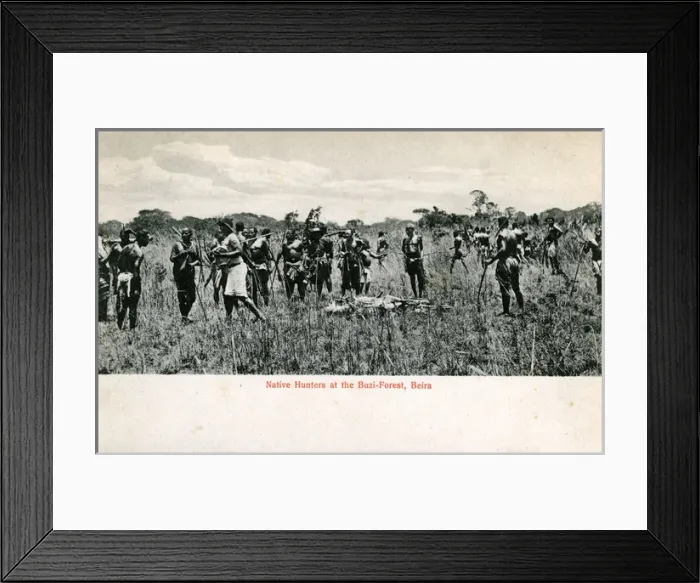 Framed Print : Mozambique - Native Hunters, Buzi-Forest Framed Print : Mozambique - Native Hunters, Buzi-Forest