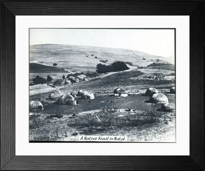 Framed Print : South Africa - A Native Kraal Framed Print : South Africa - A Native Kraal