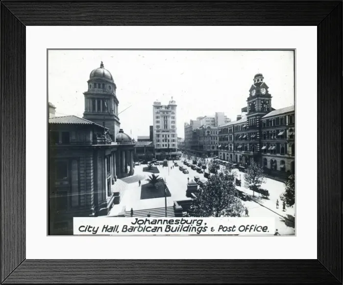 Framed Print : City Hall, Barbican Buildings & Post Office, Johannesburg Framed Print : City Hall, Barbican Buildings & Post Office, Johannesburg