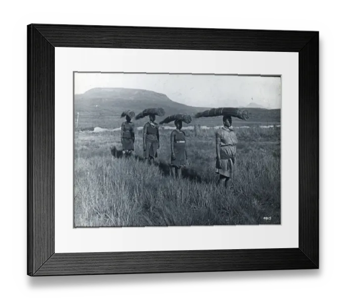 Framed Print : South Africa - Zulu Women Carrying Reeds Framed Print : South Africa - Zulu Women Carrying Reeds