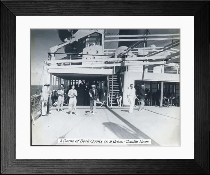 Framed Print : Union Castle Liner Deck Framed Print : Union Castle Liner Deck