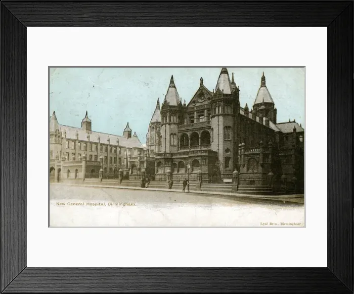 Framed Print : New General Hospital, Birmingham, Warwickshire Framed Print : New General Hospital, Birmingham, Warwickshire