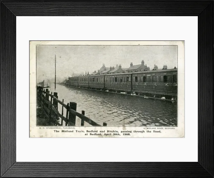 Framed Print : The Flooded Midland Railway, Bedford, England Framed Print : The Flooded Midland Railway, Bedford, England