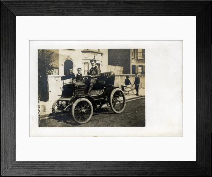 Framed Print : Veteran Car (awaiting identification - possibly a C1903 De D Framed Print : Veteran Car (awaiting identification - possibly a C1903 De D