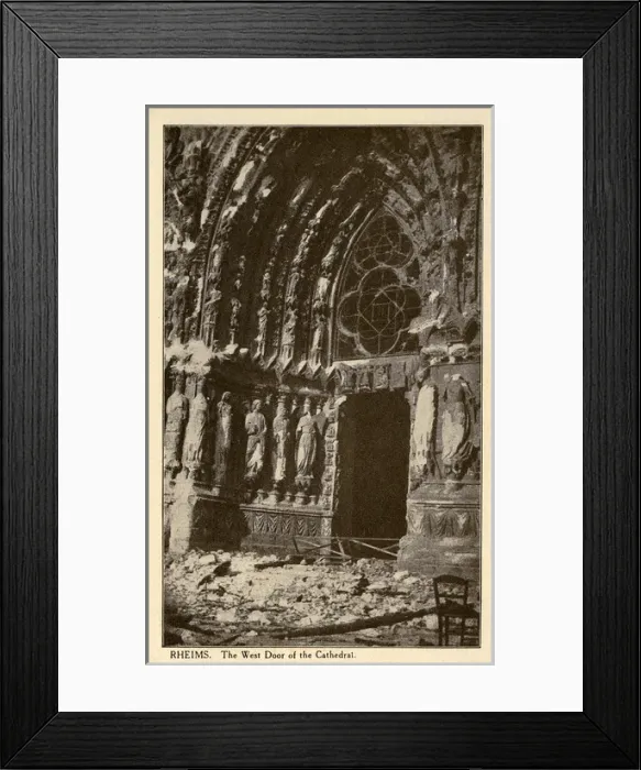 Framed Print : The Cathedral, Rheims, Marne Framed Print : The Cathedral, Rheims, Marne