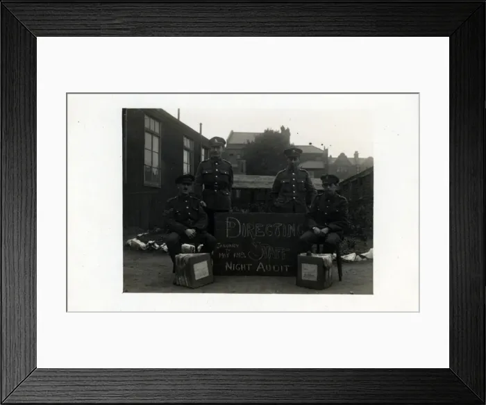 Framed Print : World War One Army Directing Staff, Thought to be at Camberl Framed Print : World War One Army Directing Staff, Thought to be at Camberl
