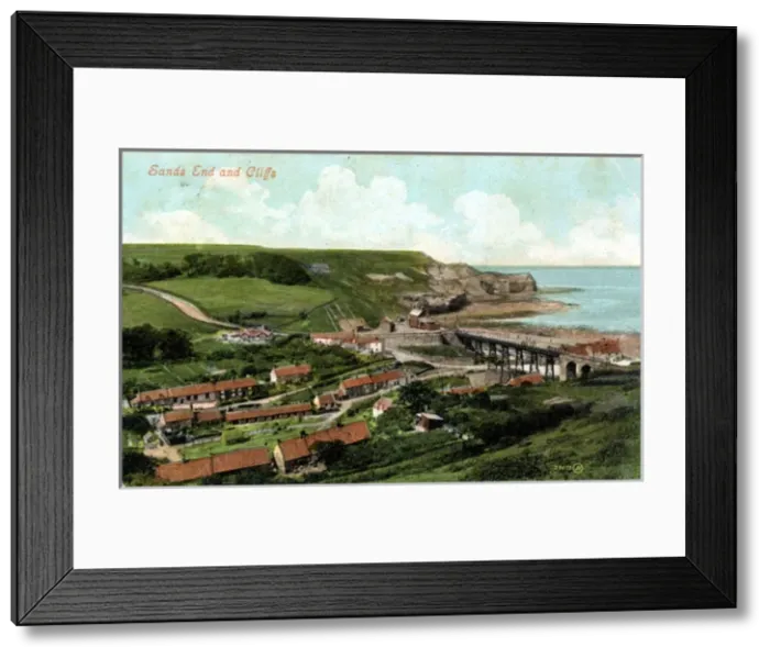 Framed Print : The Village & Cliffs, Sandsend, Yorkshire Framed Print : The Village & Cliffs, Sandsend, Yorkshire