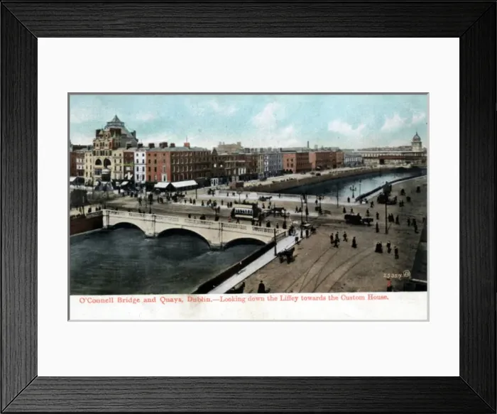 Framed Print : OConnell Bridge & Quays, Dublin, County Dublin Framed Print : OConnell Bridge & Quays, Dublin, County Dublin