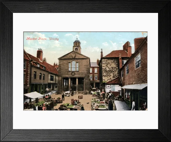 Framed Print : Marketplace, Whitby, Yorkshire Framed Print : Marketplace, Whitby, Yorkshire