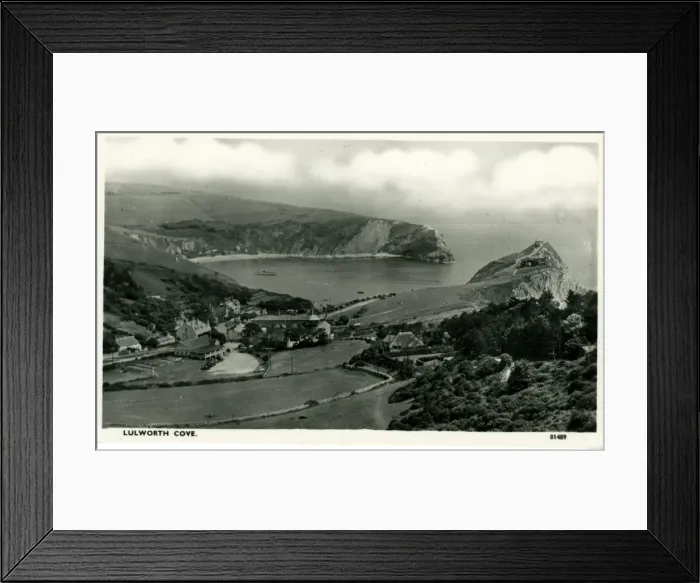 Framed Print : Aerial View, Lulworth Cove, Dorset Framed Print : Aerial View, Lulworth Cove, Dorset