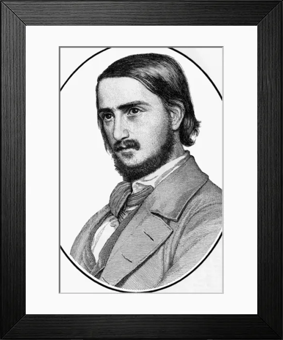 Framed Print : Georg Friedrich Rudolph Theodor Herwegh - German Poet Framed Print : Georg Friedrich Rudolph Theodor Herwegh - German Poet