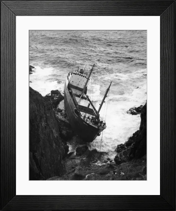 Framed Print : Nefeli wrecked at Dollar Cove, Lands End Framed Print : Nefeli wrecked at Dollar Cove, Lands End