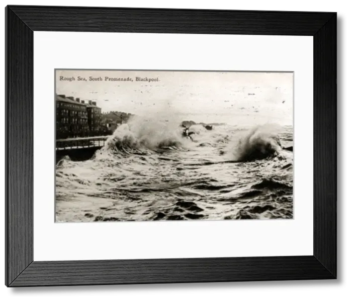 Framed Print : South Promenade During Storm, Blackpool, Lancashire Framed Print : South Promenade During Storm, Blackpool, Lancashire