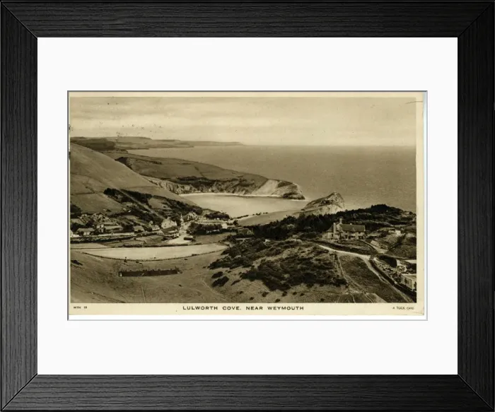 Framed Print : Aerial View, Lulworth Cove, Dorset Framed Print : Aerial View, Lulworth Cove, Dorset