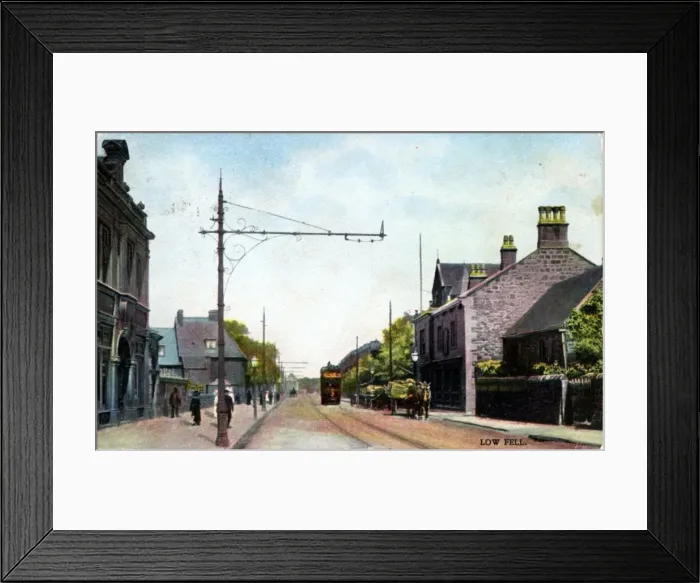 Framed Print : Street Scene, Low Fell, Northumberland Framed Print : Street Scene, Low Fell, Northumberland