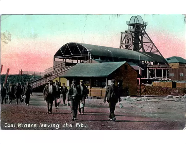 Coalminers Leaving the Pit, Unknown Colliery