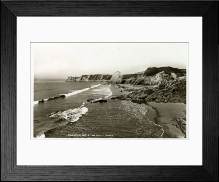 Framed Print : Pobbles Bay, Three Cliffs Bay, Glamorgan Framed Print : Pobbles Bay, Three Cliffs Bay, Glamorgan