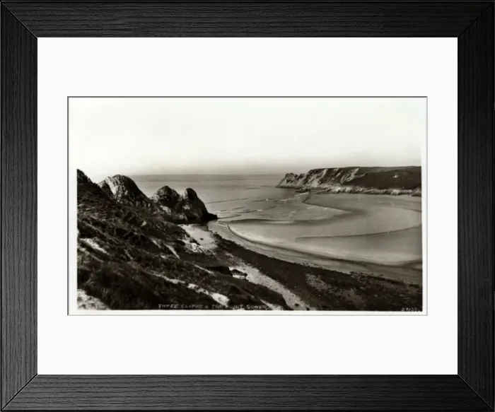 Framed Print : The Bay, Three Cliffs Bay, Glamorgan Framed Print : The Bay, Three Cliffs Bay, Glamorgan