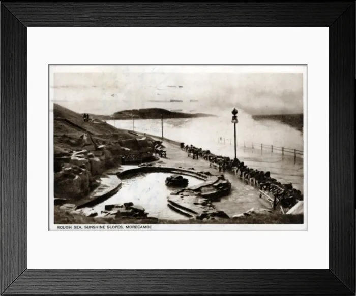 Framed Print : Sunshine Slopes Lagoon, Morecambe, Lancashire