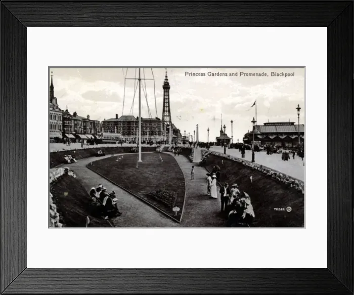 Framed Print : Princess Gardens & Promenade, Blackpool, Lancashire Framed Print : Princess Gardens & Promenade, Blackpool, Lancashire