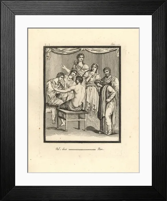 Framed Print : Orestes, Iphigenia, Pylades, King Thoas and chorus Framed Print : Orestes, Iphigenia, Pylades, King Thoas and chorus
