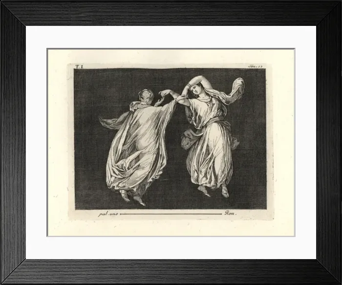 Framed Print : Dancers from a mural in Pompeii Framed Print : Dancers from a mural in Pompeii