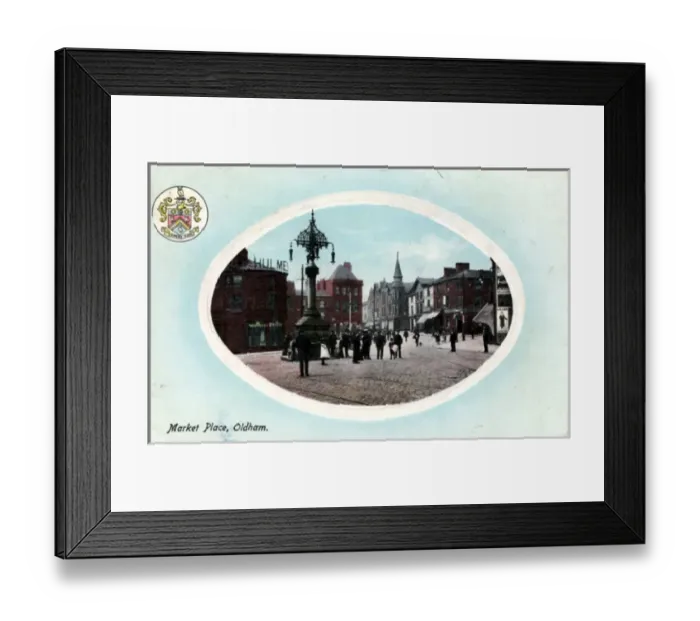 Framed Print : Marketplace, Oldham, Lancashire Framed Print : Marketplace, Oldham, Lancashire