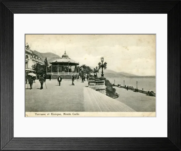 Framed Print : The Terrace & Kiosk, Monte Carlo Framed Print : The Terrace & Kiosk, Monte Carlo
