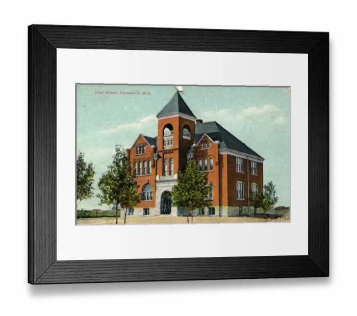 Framed Print : The High School, Deckerville, Michigan Framed Print : The High School, Deckerville, Michigan