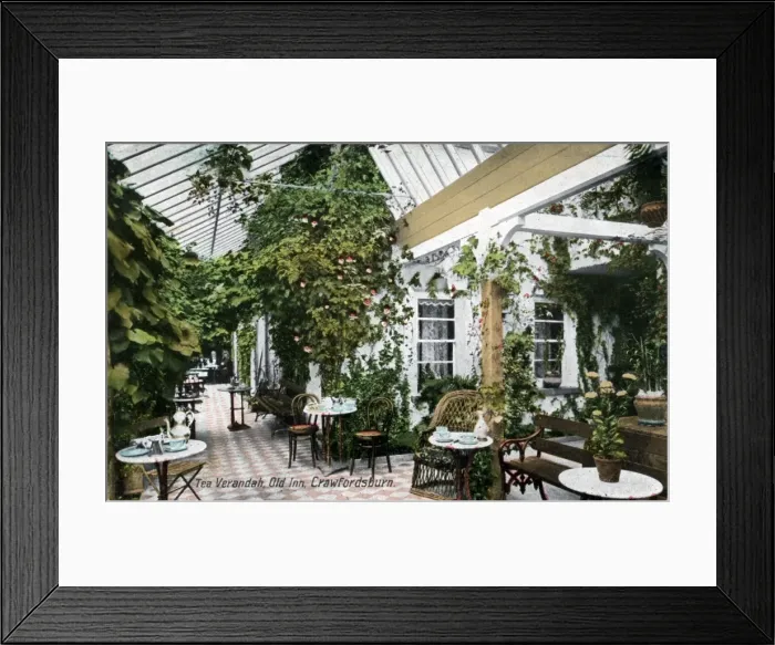 Framed Print : Old Inn - Tea Verandah, Crawfordsburn, County Down Framed Print : Old Inn - Tea Verandah, Crawfordsburn, County Down