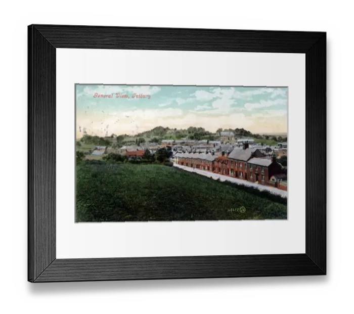Framed Print : General View, Tutbury, Staffordshire Framed Print : General View, Tutbury, Staffordshire