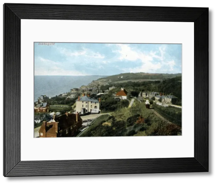Framed Print : Hillside and Clerestory Railway Coaches, Sandgate, Kent Framed Print : Hillside and Clerestory Railway Coaches, Sandgate, Kent