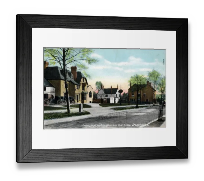 Framed Print : Crown & Anchor Hotel and Post Office, Stonehouse, Glos Framed Print : Crown & Anchor Hotel and Post Office, Stonehouse, Glos